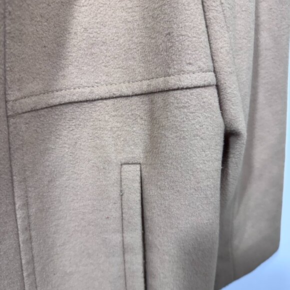 Land's End Women's Camel Wool Blend Car Coat Jacket Size 26W Office Preppy - Picture 8 of 8